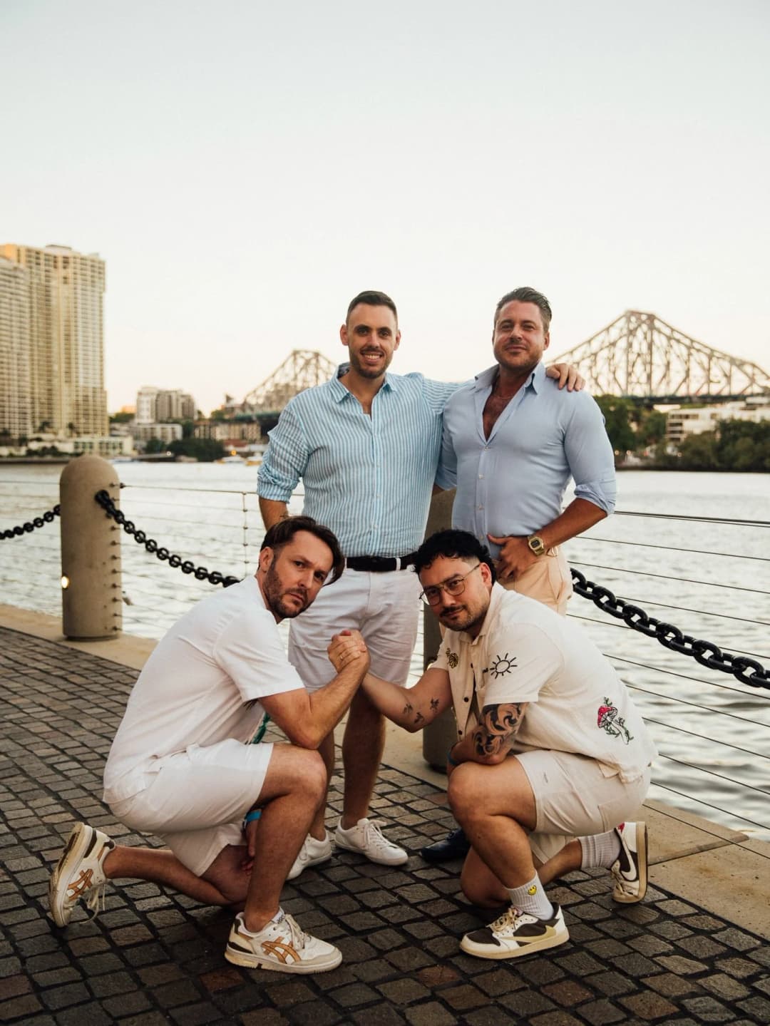 LINK Coworking members at the Story Bridge